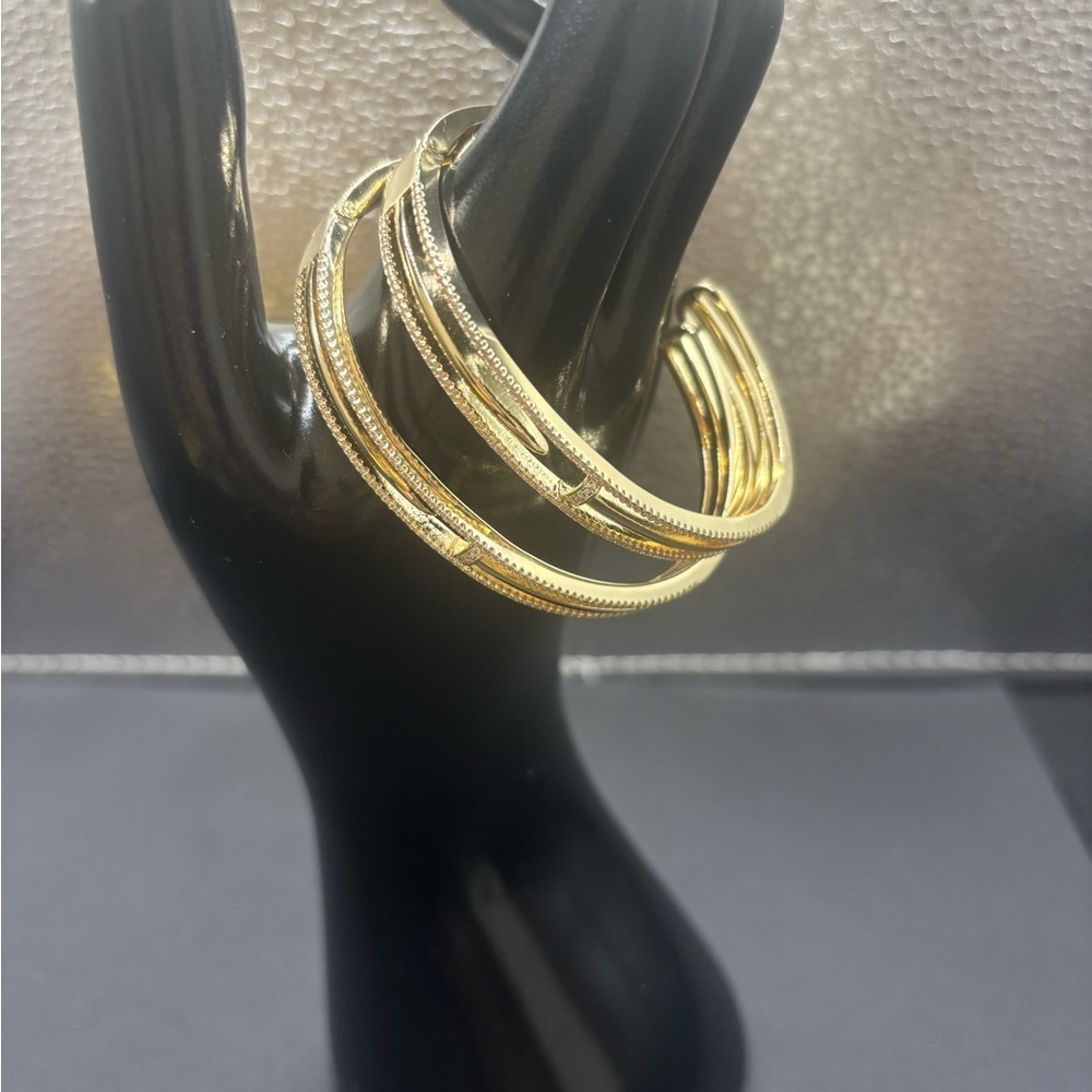 Elegant Gold Sterling Silver cuff adjustable 75 each